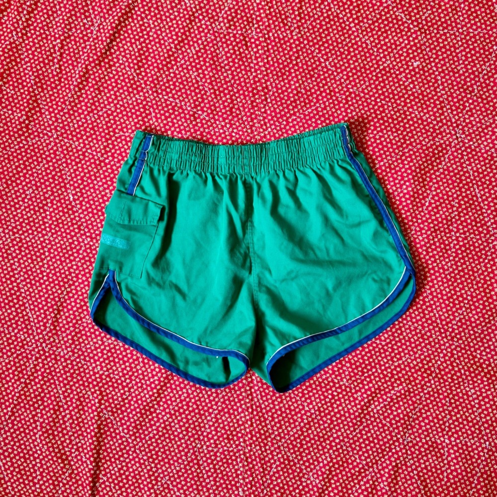 Vintage Jockey Man In Motion Green Dolphin Shorts Retro 70s Running Medium